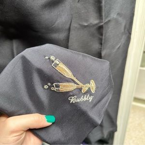 Champagne Problems Silk Vintage Wide Leg Pants